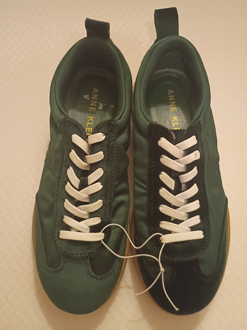 Anne Klein Green and Black Men's Low-Top Sneakers